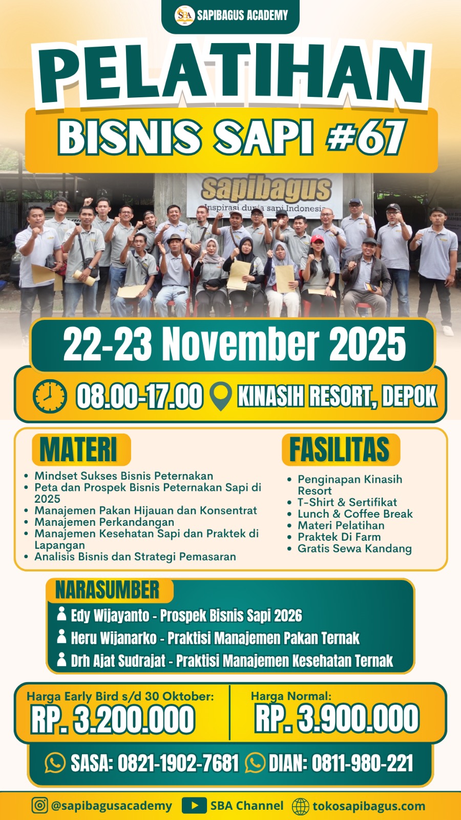 Pelatihan Bisnis Sapi Sapibagus Academy